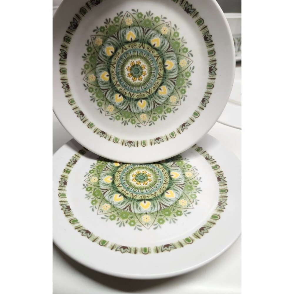 Noritake Progression Palos Verde 8" Lunch Salad Plates Mid Century Style Japan - Picture 4 of 7